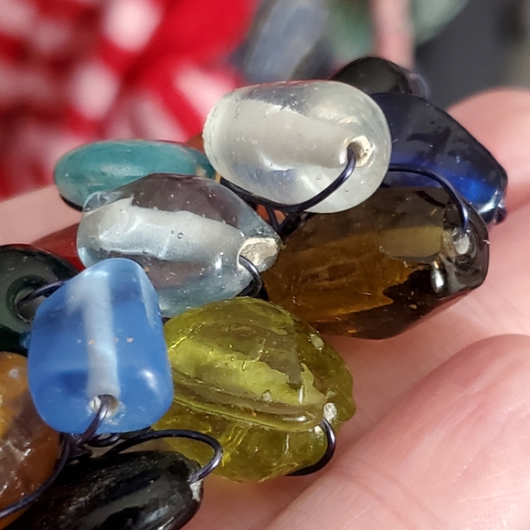 Brooch Venetian Italian lampwork murano beads glass artisan handmade Vintage OLD - Picture 9 of 12